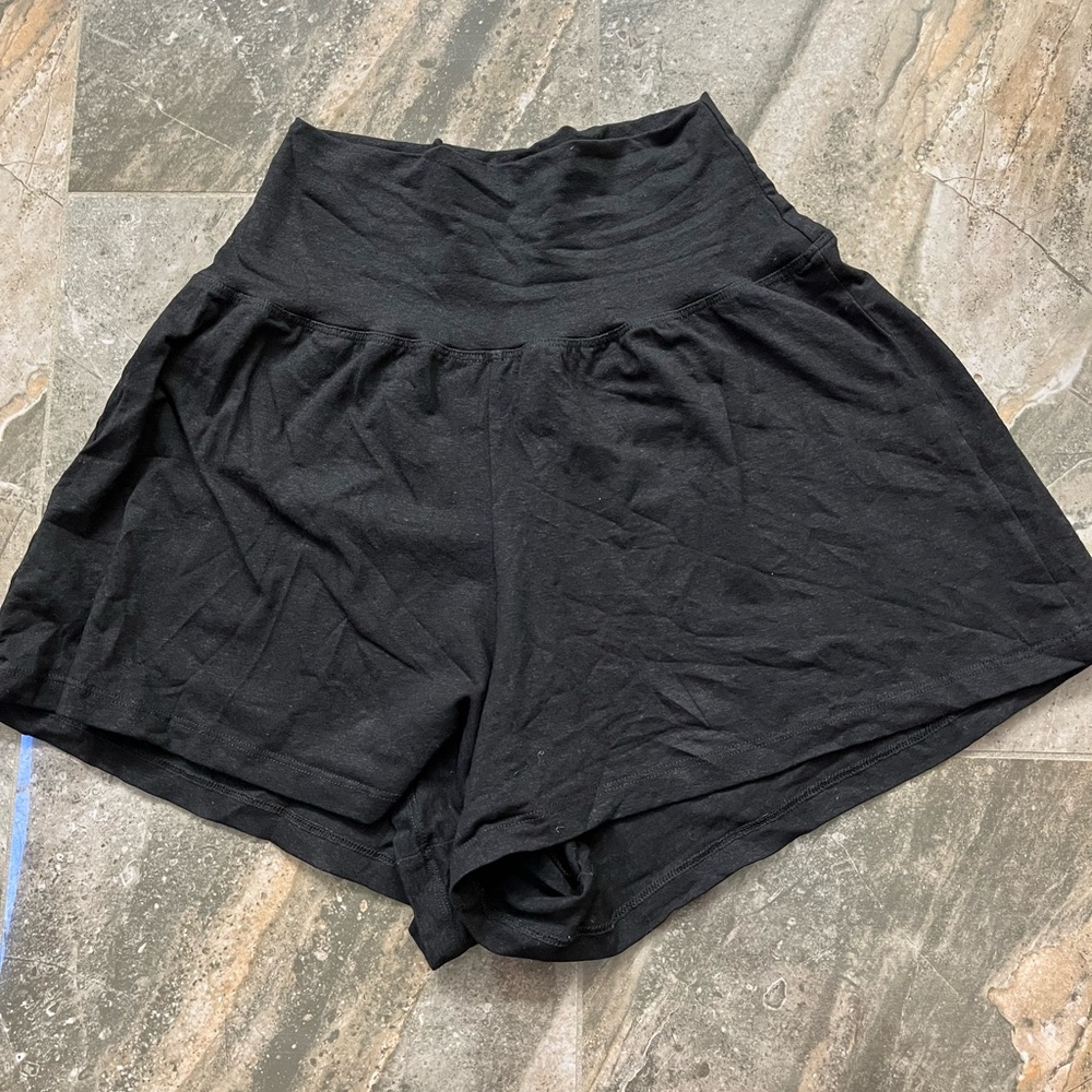 ❌ SOLD. ETSY ZYZA Hemp/Organic Cotton High Rise Shorts | Black | Size M - Picture 3 of 7